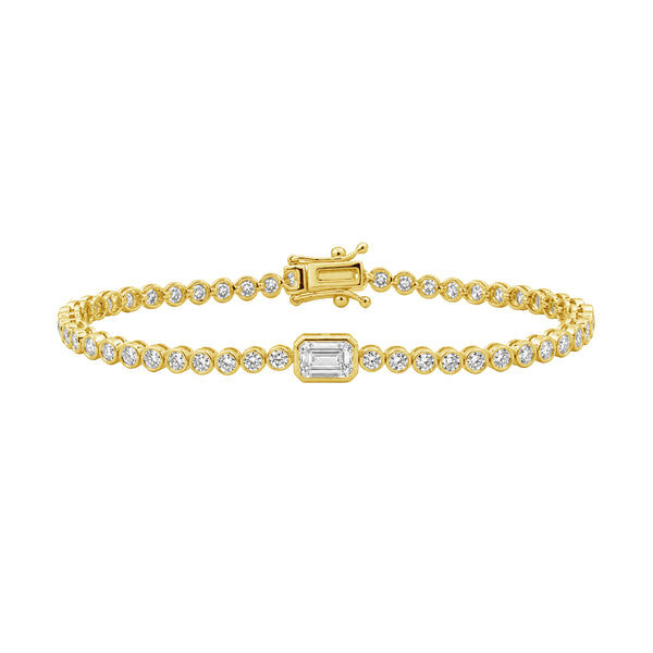 3.00 Carat T.W. Lab Grown Diamond Gold over Silver Bracelet