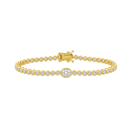 3 ct. T.W. Lab-Grown Diamond Bracelet in Gold over Silver