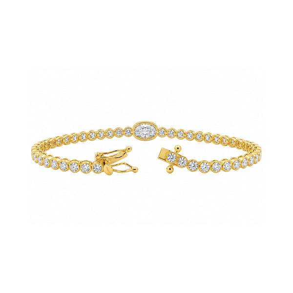 3.00 Carat T.W. Lab Grown Diamond Gold over Silver Bracelet