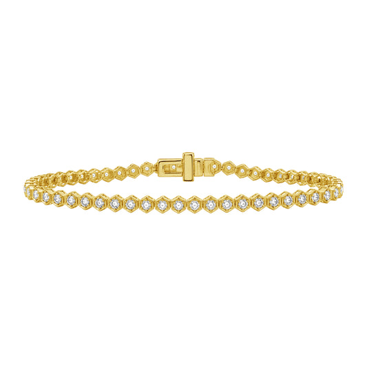 2 ct. T.W. Lab-Grown Diamond Link Bracelet in Sterling Silver or Gold over Silver