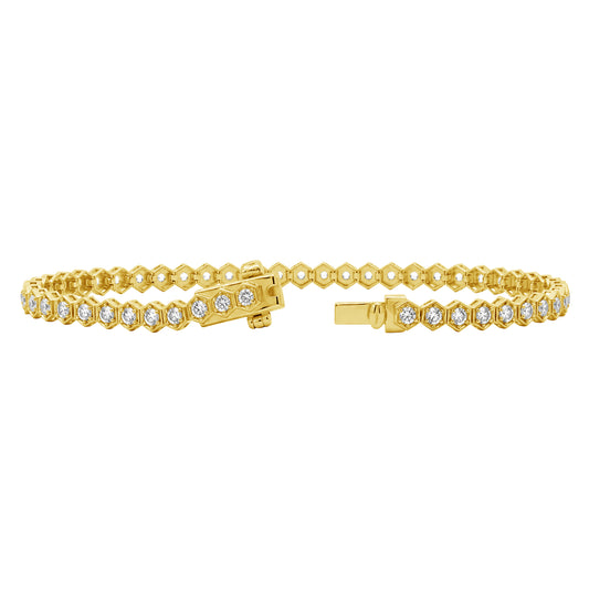 2 ct. T.W. Lab-Grown Diamond Link Bracelet in Sterling Silver or Gold over Silver