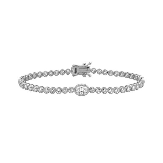 3 ct. T.W. Lab-Grown Diamond Bracelet in Sterling Silver