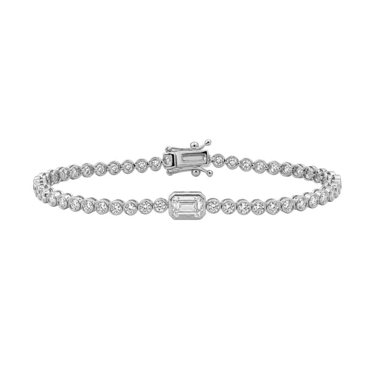 3 ct. T.W. Lab-Grown Diamond Bracelet in Sterling Silver