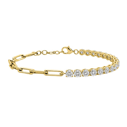 Lab-Grown Diamond Chain Bracelet in 14K White Gold or 14K Yellow Gold