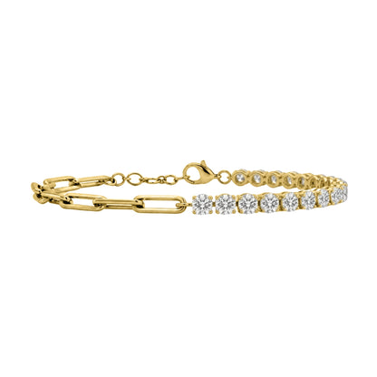 Lab-Grown Diamond Chain Bracelet in 14K White Gold or 14K Yellow Gold