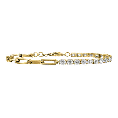 3 ct. T.W. Lab-Grown Diamond Oval Cut Bracelet in 14K White Gold or 14K Yellow Gold