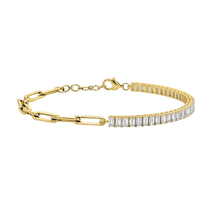 Lab-Grown Diamond Chain Bracelet in 14K White Gold or 14K Yellow Gold