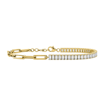 Lab-Grown Diamond Chain Bracelet in 14K White Gold or 14K Yellow Gold