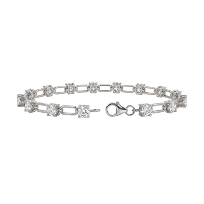 3 ct. T.W. Lab-Grown Diamond Round Cut Bracelet in 14K White Gold or 14K Yellow Gold