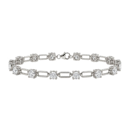 3 ct. T.W. Lab-Grown Diamond Round Cut Bracelet in 14K White Gold or 14K Yellow Gold