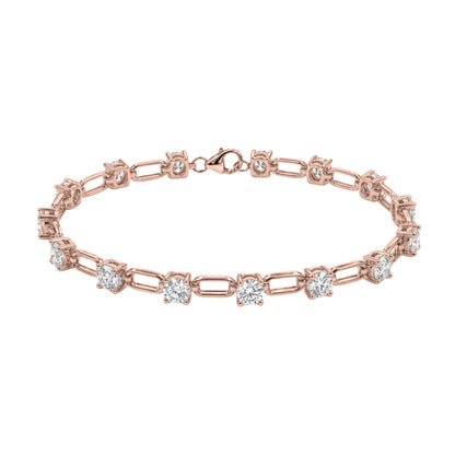 3 ct. T.W. Lab-Grown Diamond Round Cut Bracelet in 14K White Gold or 14K Yellow Gold