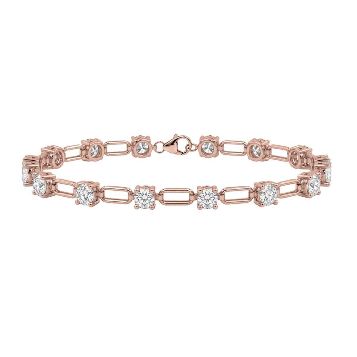 3 ct. T.W. Lab-Grown Diamond Round Cut Bracelet in 14K White Gold or 14K Yellow Gold