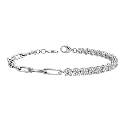Lab-Grown Diamond Chain Bracelet in 14K White Gold or 14K Yellow Gold