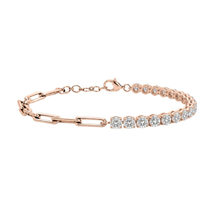 Lab-Grown Diamond Chain Bracelet in 14K White Gold or 14K Yellow Gold