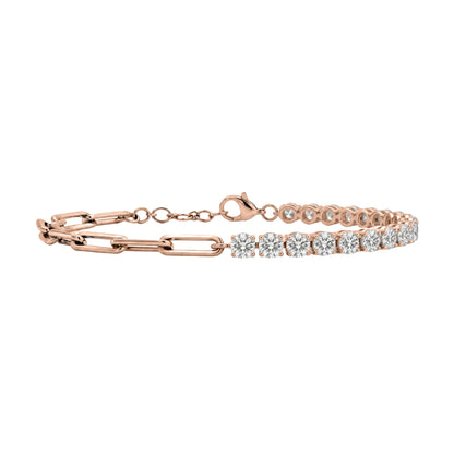 Lab-Grown Diamond Chain Bracelet in 14K White Gold or 14K Yellow Gold