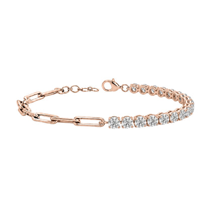Lab-Grown Diamond Chain Bracelet in 14K White Gold or 14K Yellow Gold
