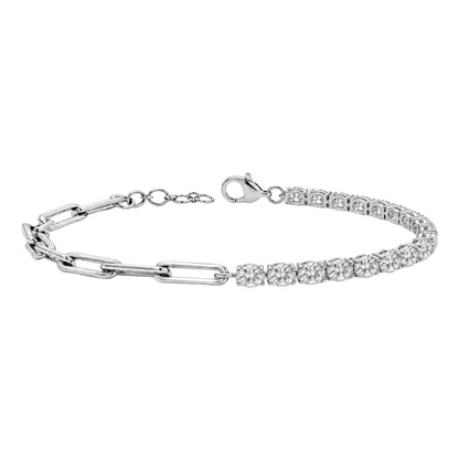 3 ct. T.W. Lab-Grown Diamond Oval Cut Bracelet in 14K White Gold or 14K Yellow Gold