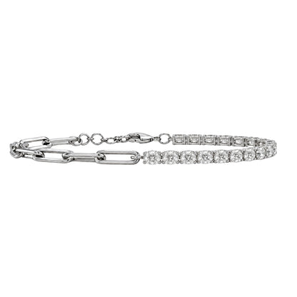 Lab-Grown Diamond Chain Bracelet in 14K White Gold or 14K Yellow Gold