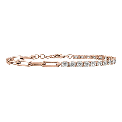 Lab-Grown Diamond Chain Bracelet in 14K White Gold or 14K Yellow Gold