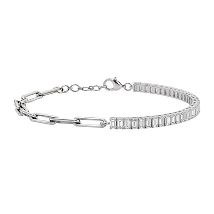 Lab-Grown Diamond Chain Bracelet in 14K White Gold or 14K Yellow Gold