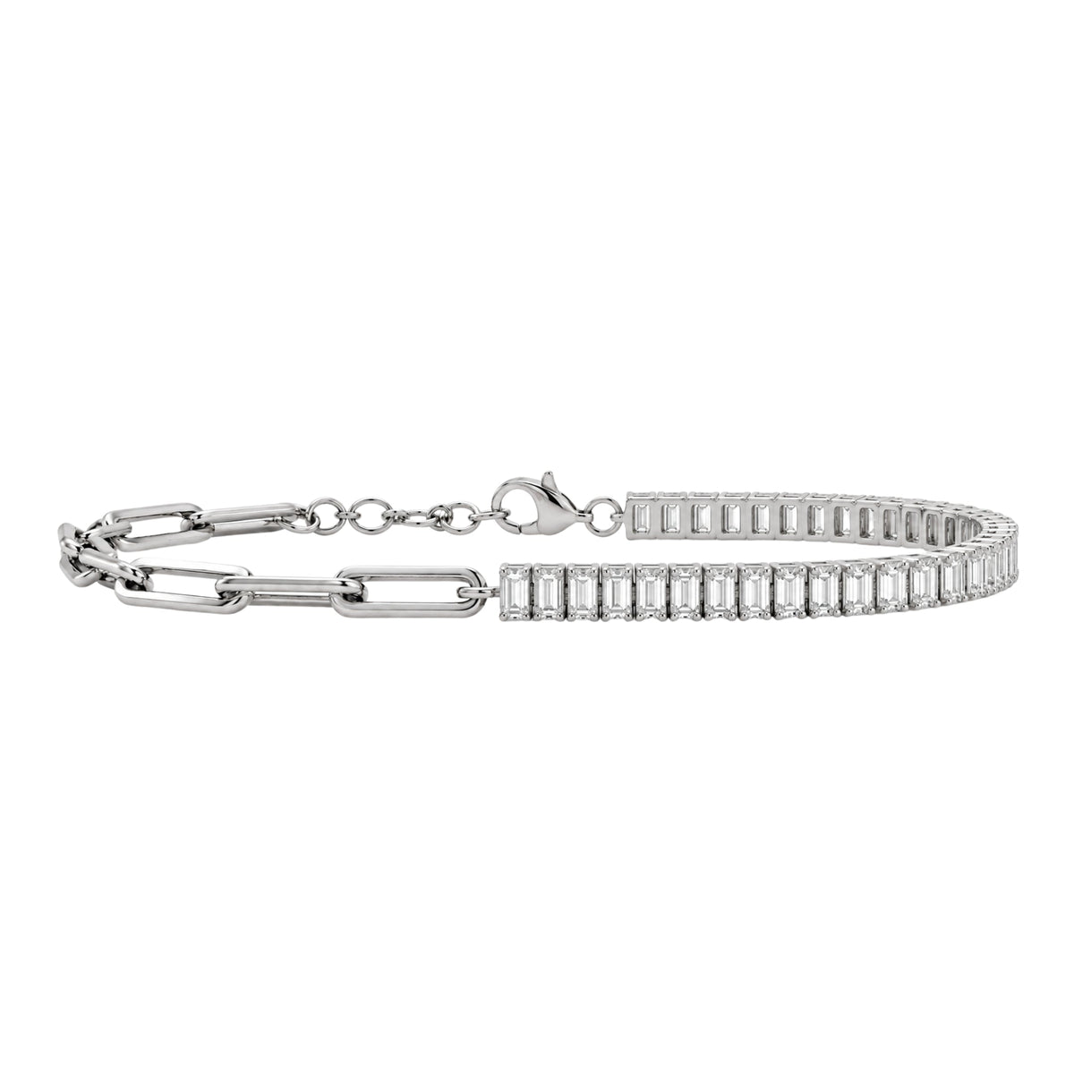 Lab-Grown Diamond Chain Bracelet in 14K White Gold or 14K Yellow Gold