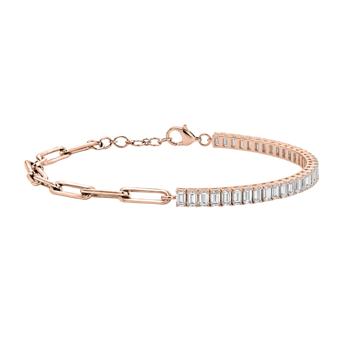 Lab-Grown Diamond Chain Bracelet in 14K White Gold or 14K Yellow Gold