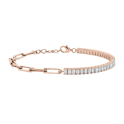 Lab-Grown Diamond Chain Bracelet in 14K White Gold or 14K Yellow Gold