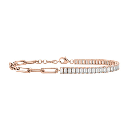 Lab-Grown Diamond Chain Bracelet in 14K White Gold or 14K Yellow Gold
