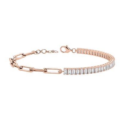 Lab-Grown Diamond Chain Bracelet in 14K White Gold or 14K Yellow Gold