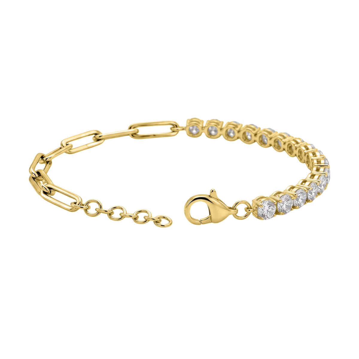 Lab-Grown Diamond Chain Bracelet in 14K White Gold or 14K Yellow Gold