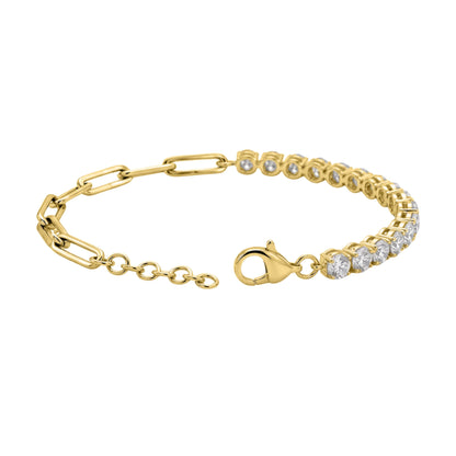 Lab-Grown Diamond Chain Bracelet in 14K White Gold or 14K Yellow Gold