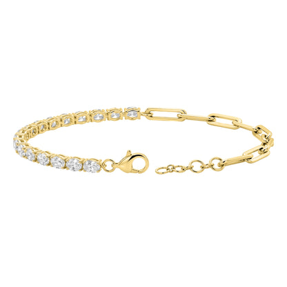Lab-Grown Diamond Chain Bracelet in 14K White Gold or 14K Yellow Gold