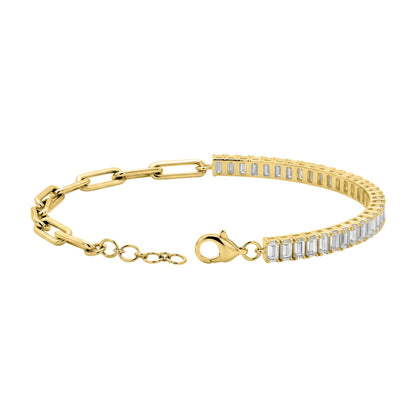 Lab-Grown Diamond Chain Bracelet in 14K White Gold or 14K Yellow Gold