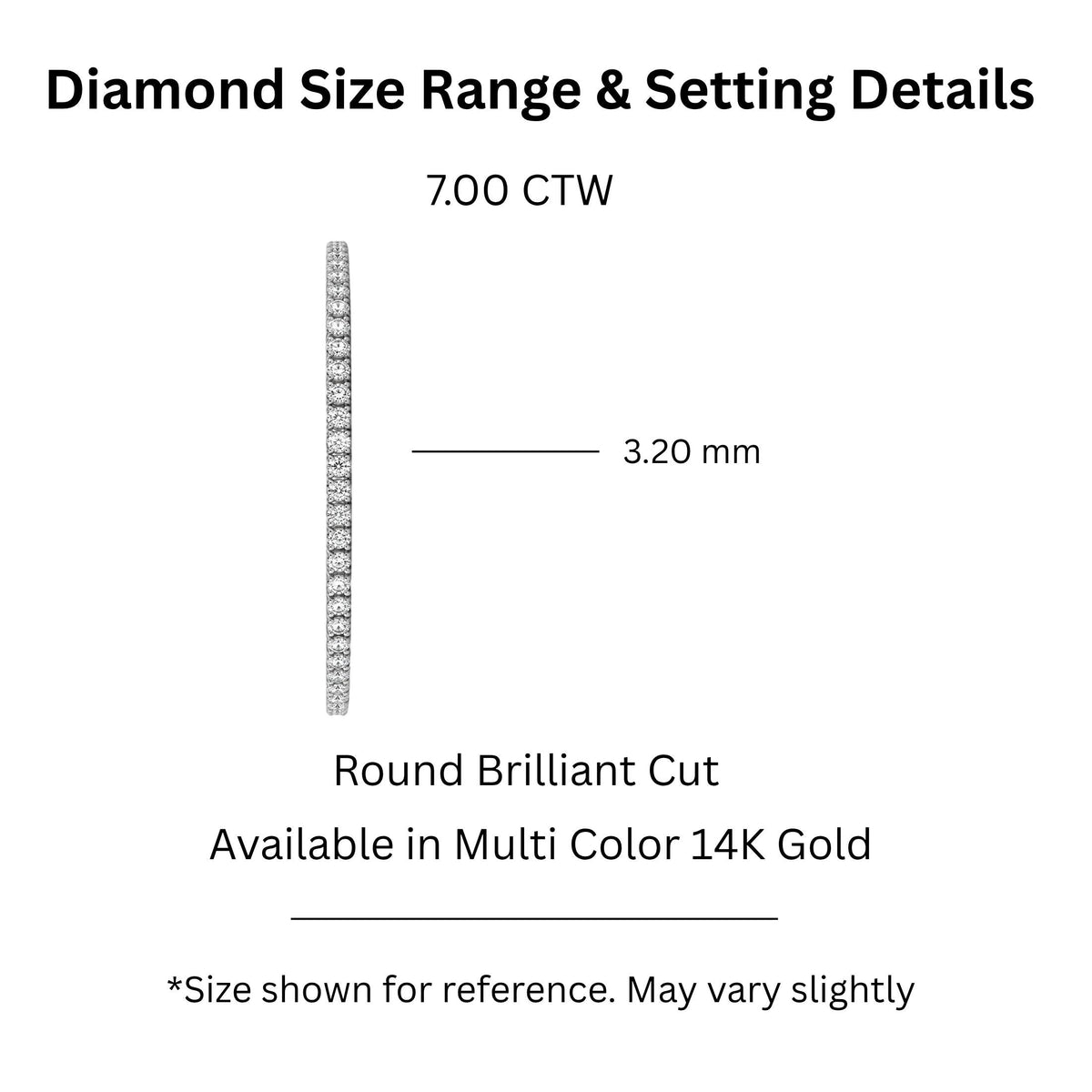 Lab-Grown Diamond Round Tennis Bracelet in 14K White Gold or 14K Yellow Gold