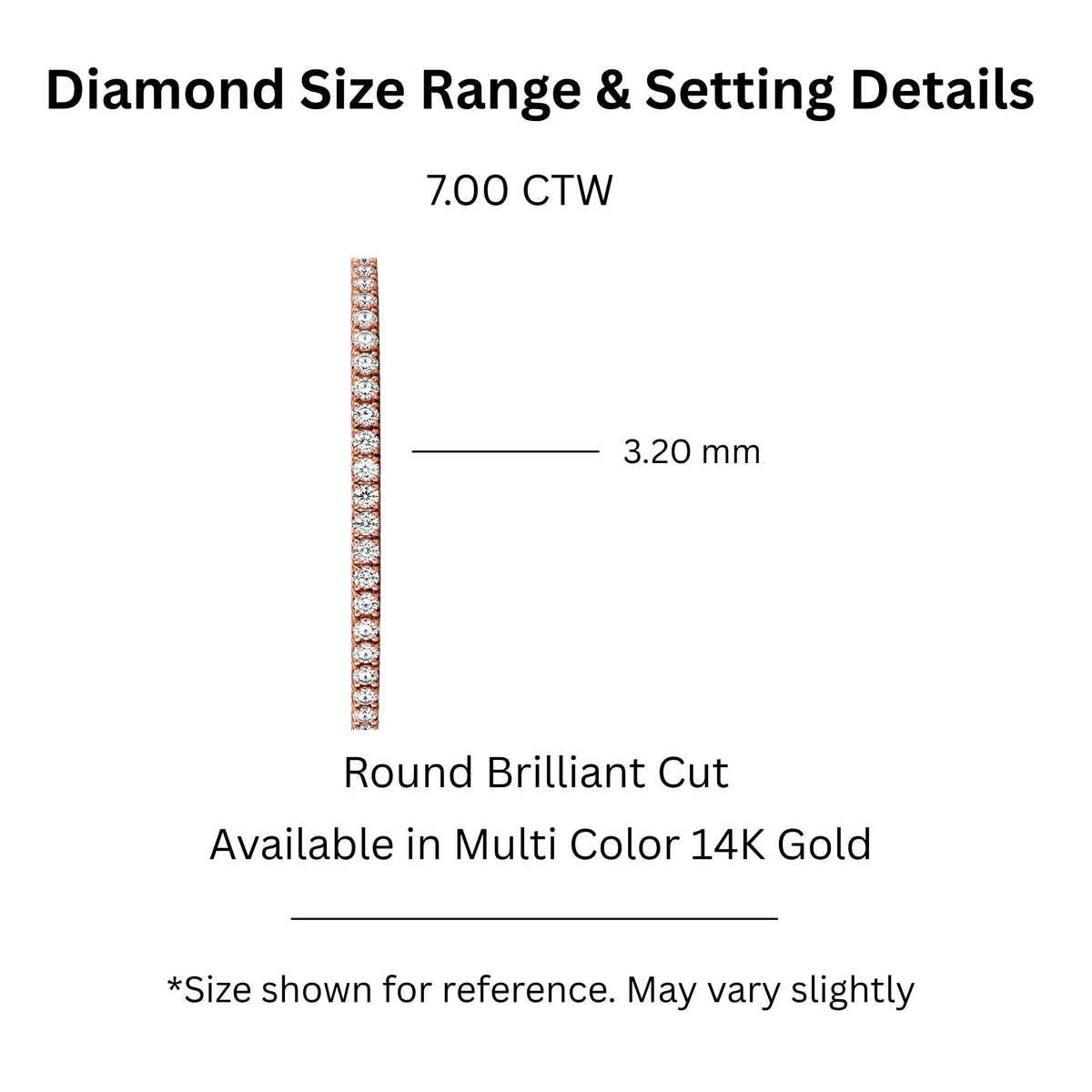 Lab-Grown Diamond Round Tennis Bracelet in 14K White Gold or 14K Yellow Gold
