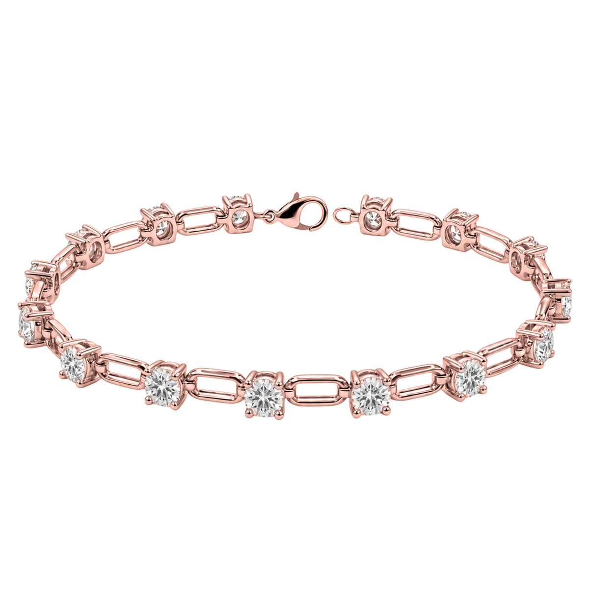 3 ct. T.W. Lab-Grown Diamond Round Cut Bracelet in 14K White Gold or 14K Yellow Gold