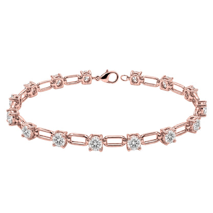 3 ct. T.W. Lab-Grown Diamond Round Cut Bracelet in 14K White Gold or 14K Yellow Gold