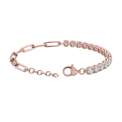 Lab-Grown Diamond Chain Bracelet in 14K White Gold or 14K Yellow Gold