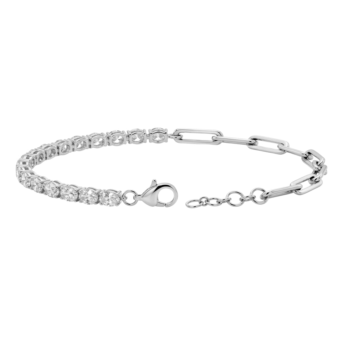 Lab-Grown Diamond Chain Bracelet in 14K White Gold or 14K Yellow Gold