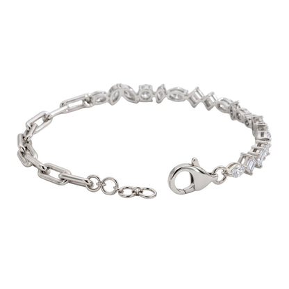 3 ct. T.W. Lab-Grown Diamond Mix Cut Bracelet in 14K White Gold or 14K Yellow Gold