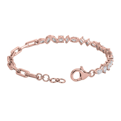 3 ct. T.W. Lab-Grown Diamond Mix Cut Bracelet in 14K White Gold or 14K Yellow Gold