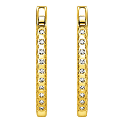 Lab-Grown Diamond Round Hoop Earrings in 14K White Gold or 14K Yellow Gold