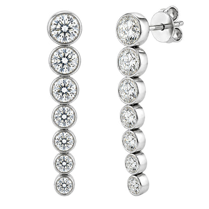 2 ct. T.W. Lab-Grown Diamond Round Drop Earrings in 14K White Gold or 14K Yellow Gold