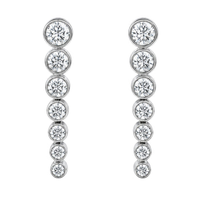 2 ct. T.W. Lab-Grown Diamond Round Drop Earrings in 14K White Gold or 14K Yellow Gold