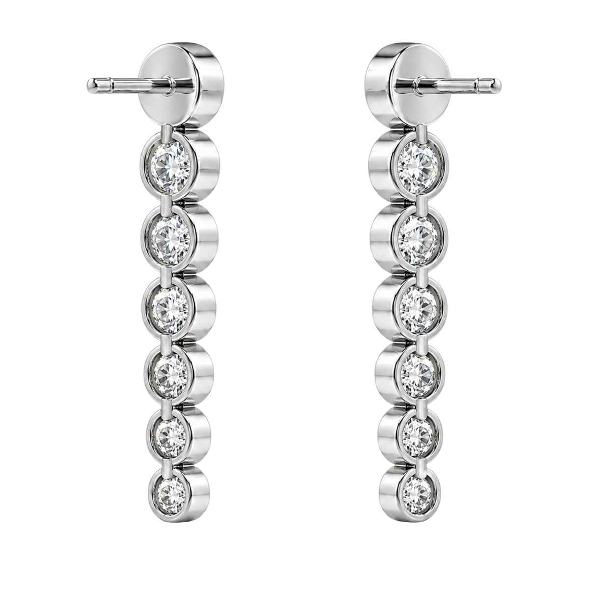 2 ct. T.W. Lab-Grown Diamond Round Drop Earrings in 14K White Gold or 14K Yellow Gold