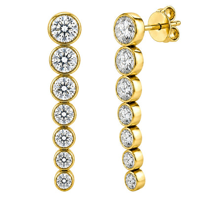 2 ct. T.W. Lab-Grown Diamond Round Drop Earrings in 14K White Gold or 14K Yellow Gold