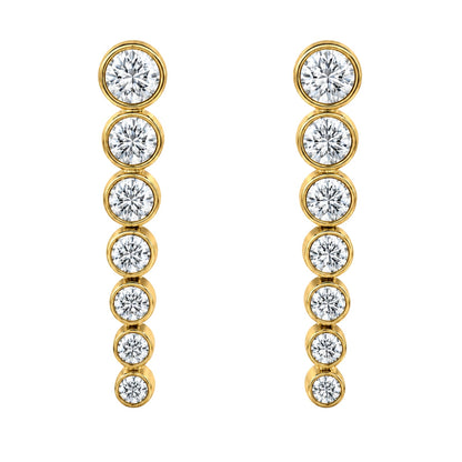 2 ct. T.W. Lab-Grown Diamond Round Drop Earrings in 14K White Gold or 14K Yellow Gold