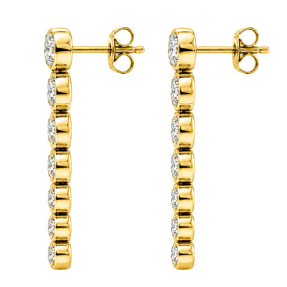 2 ct. T.W. Lab-Grown Diamond Round Drop Earrings in 14K White Gold or 14K Yellow Gold