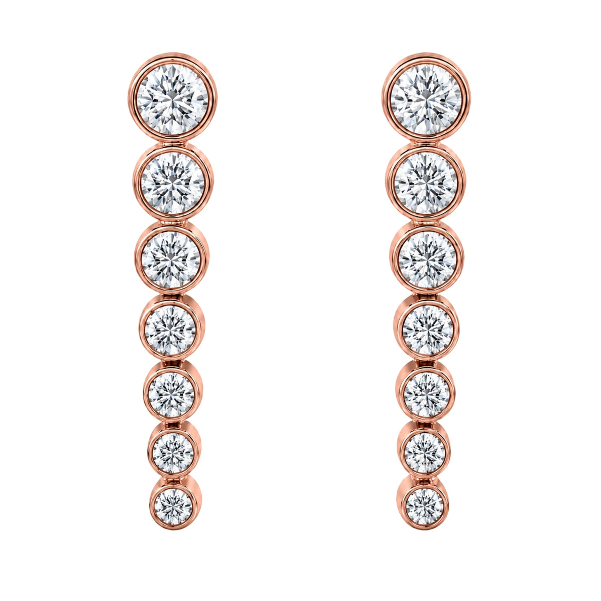 2 ct. T.W. Lab-Grown Diamond Round Drop Earrings in 14K White Gold or 14K Yellow Gold