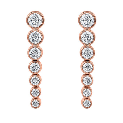 2 ct. T.W. Lab-Grown Diamond Round Drop Earrings in 14K White Gold or 14K Yellow Gold